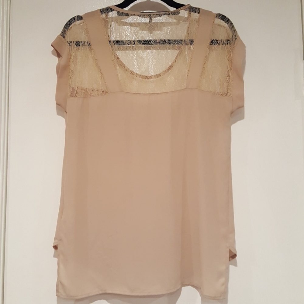 RO & DE BEIGE LACE BLOUSE